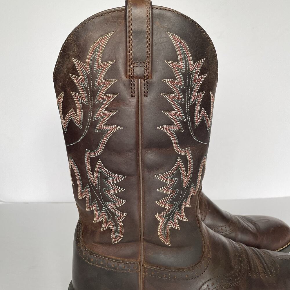 Ariat Heritage Stockman Cowboy Boots Women's 10B Brown Western Roper Cowgirl - Picture 8 of 13